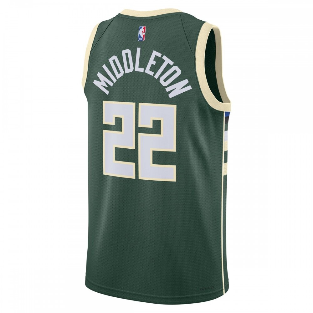Khris Middleton Milwaukee Bucks Unisex 2022/23 Swingman Jersey - Icon Edition - Hunter Green-Pro Kit Vault | Brand New 26/27 Sports Jerseys